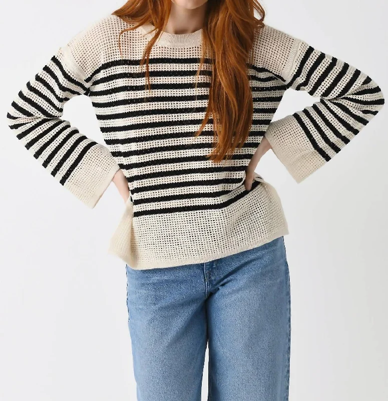 New Markdowns Candabelle Sweater In Ecru/noir