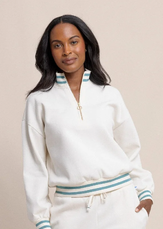 Inventory Reduction Mercy Luxe Lounge Half Zip Pullover by Southern Tide