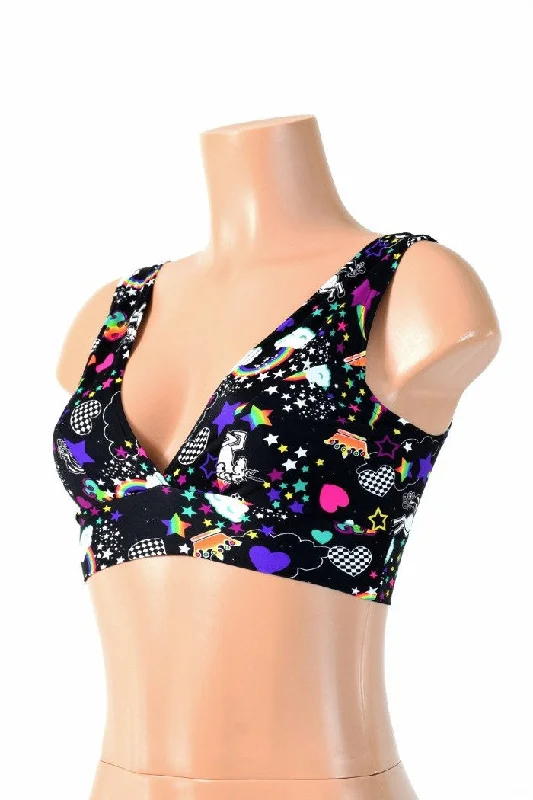 Stock Clearance Starlette Bralette in Unicorns and Rainbows