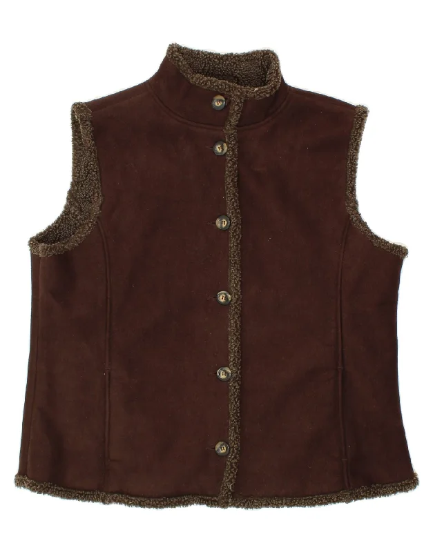 Weekend Offers That Delight LEE VALLEY Womens Sherpa Gilet UK 18 XL Brown Polyester