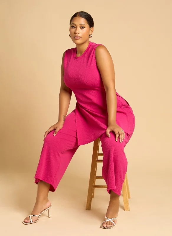 Price Blitz Azora Longline Top - Magenta