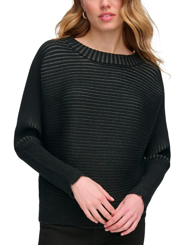 Celebrate the Weekend with Discounts Womens Ribbed Dolman Sleeves Pullover Sweater