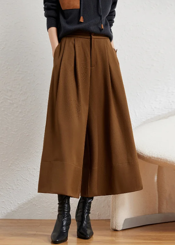 Weekend Bargains Just for You New Caramel Pockets High Waist Cotton Wide Leg Pants Fall Weekend Bargains Just for You New Caramel Pockets High Waist Cotton Wide Leg Pants Fall