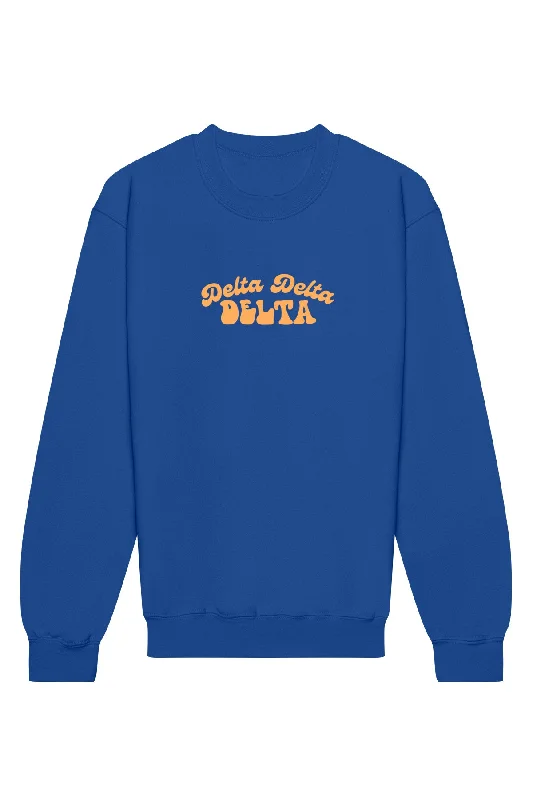 Clearance Event Delta Delta Delta Vintage Hippie Crewneck Sweatshirt