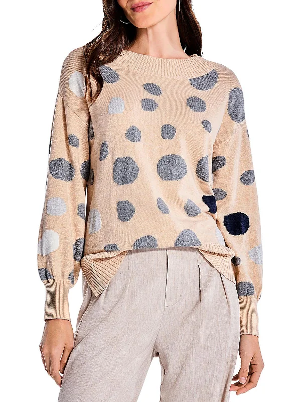 Price Slash Womens Mock Neck Ribbed Pullover Sweater