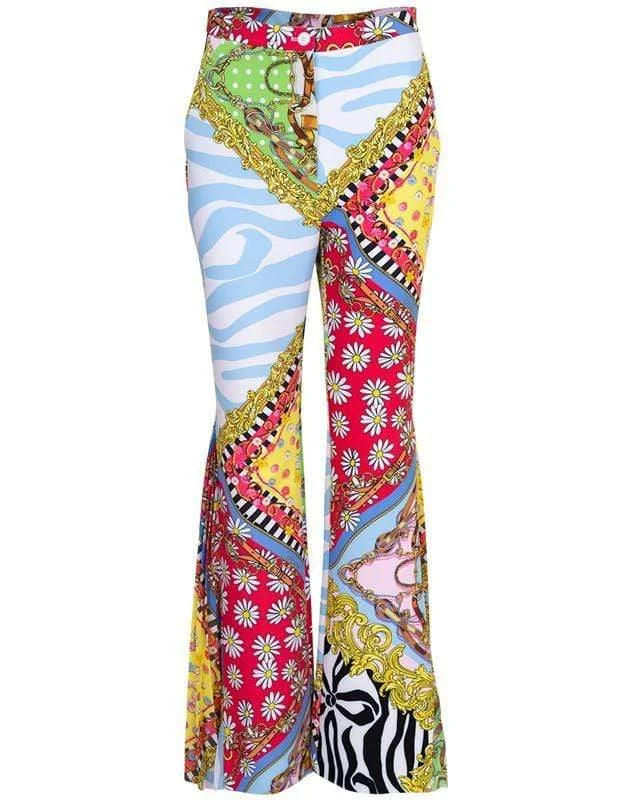 Hurry Up Fantasy Print Flared Pant