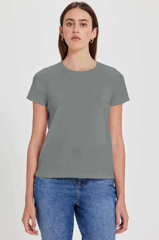 Major Savings Organic Boy Tee in Neutral Gray