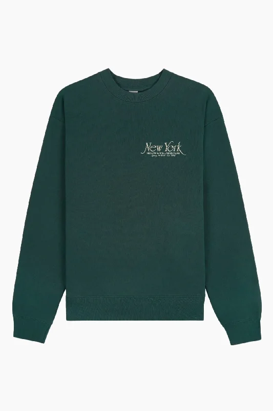 Warehouse Sale Sporty & Rich NY 94 Sweatshirt - Forest/ Cream