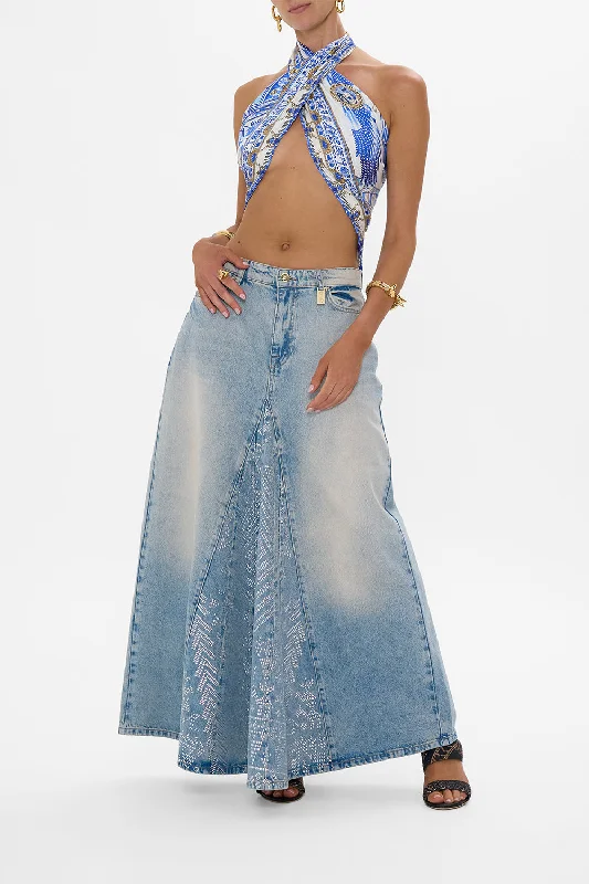 Exclusive Savings ALIKA OASIS ODYSSEY A-LINE MAXI SKIRT DENIM