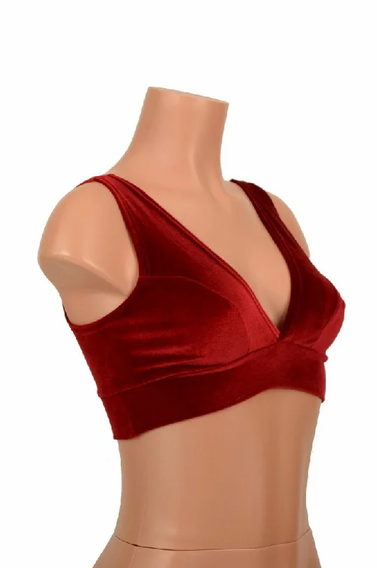Deal Zone Starlette Bralette in Red Velvet