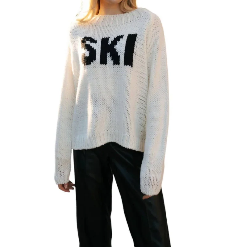 Discount Deals Ski Crochet Sweater In White
