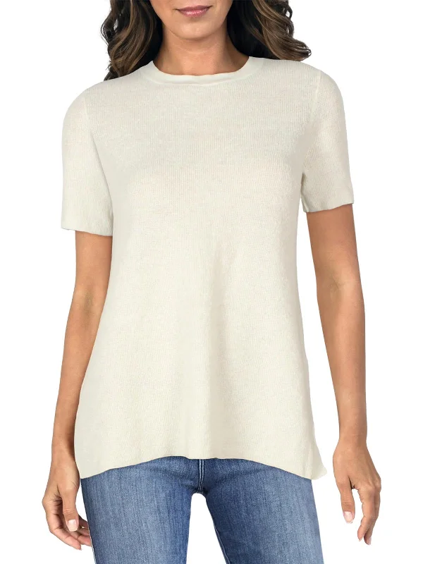 Weekend Offers That Impress Petites Womens Organic Linen Blend Mock Neck Tunic Sweater