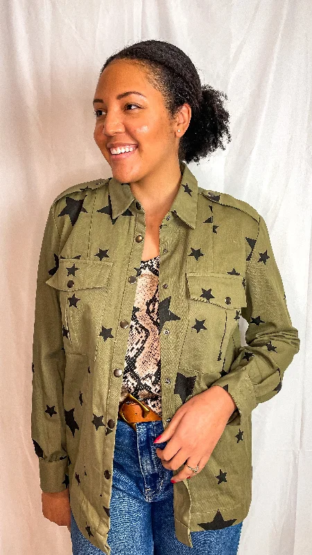 Extra Discounts Star Shirt Jacket