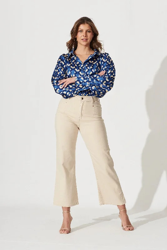 Today Only Margaret High Rise Wide Leg Jean In Ecru Denim