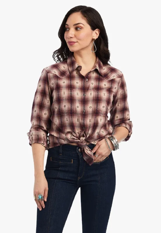 Bargain Blast Ariat Womens REAL Billie Jean Plaid Long Sleeve Shirt