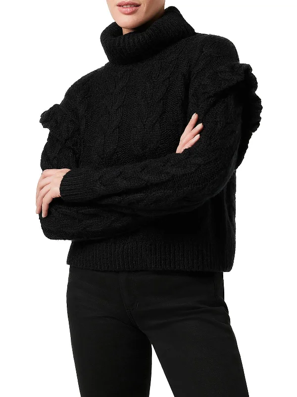 One-Day Only Adeline Womens Cable Knit Long Sleeve Turtleneck Sweater