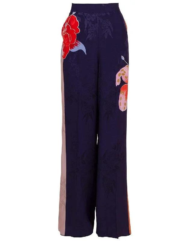 Extra Discount Jacquard Floral Print Pant