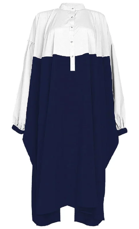 Weekend Shopping Made Better Women's Basic Navy Contrasted Kaftan Style Tunic