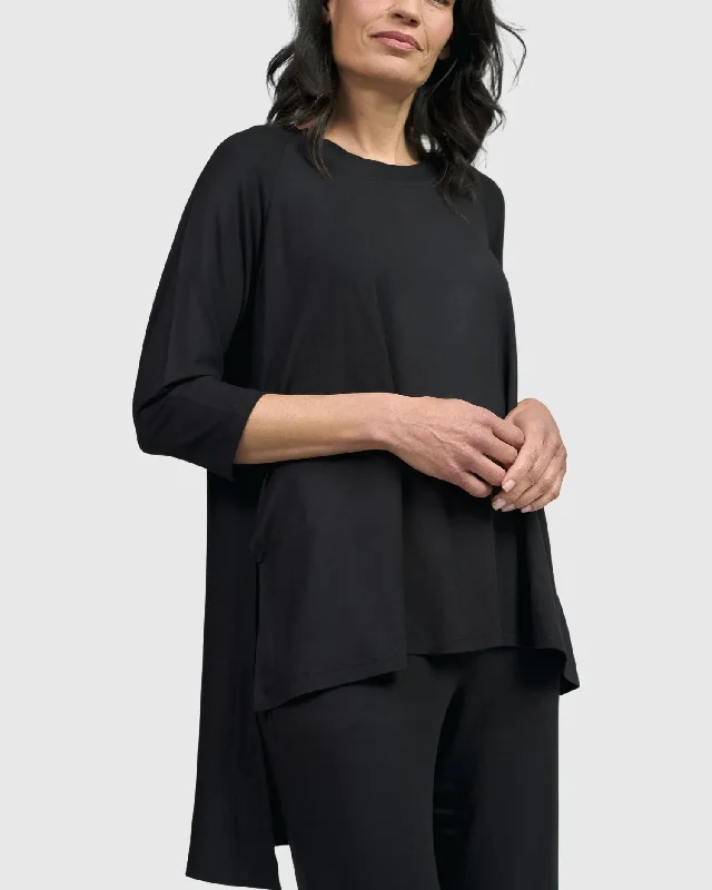 Value Deals Essential Hi-Lo Top, Black