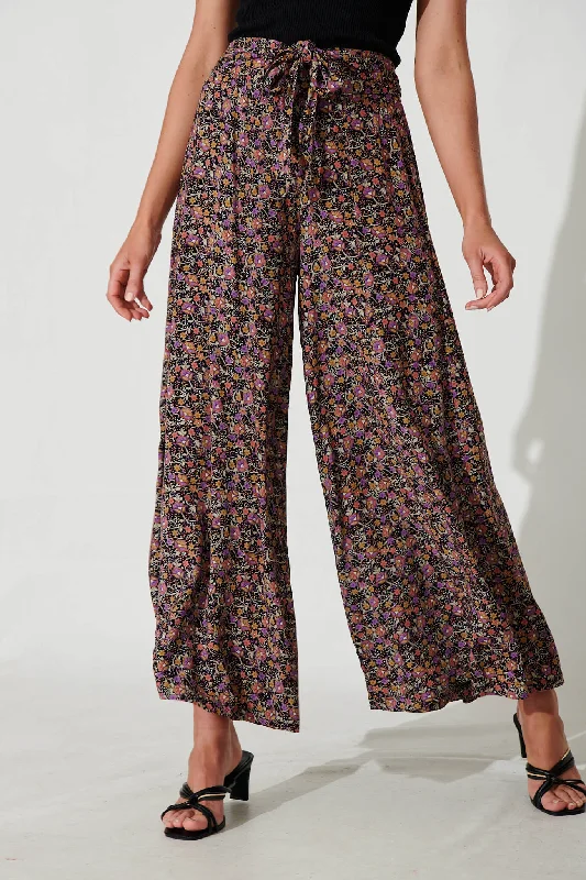 Weekend Discounts to Indulge In Visionary Pant In Black Multi Floral