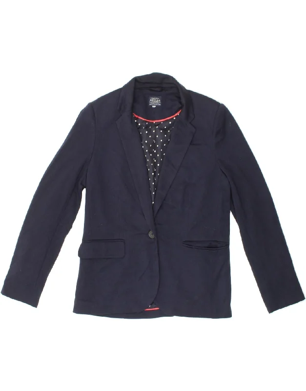 Weekend Discounts to Celebrate JOULES Womens 1 Button Blazer Jacket UK 14 Medium Navy Blue Polyester Weekend Discounts to Celebrate JOULES Womens 1 Button Blazer Jacket UK 14 Medium Navy Blue Polyester