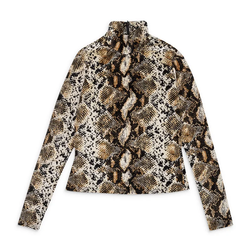 Weekend Deals That Amaze CALLIPYGIAN SNAKE TURTLENECK BROWN SWEATER
