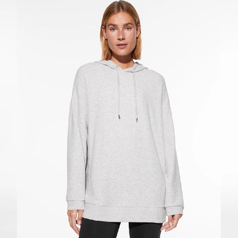 Weekend Offers You Can't Ignore OS Textured Off White Fleece Hoodie 12176