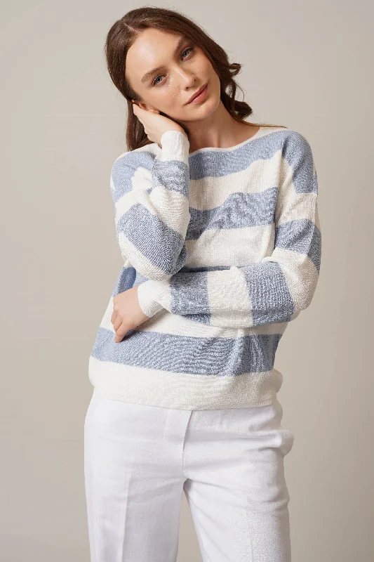 Low Prices Striped Waffle Dolman