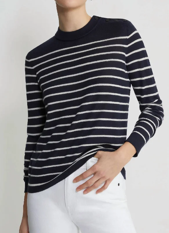 Bargain Alert Nautical Stripe Sweater In Ink Multi