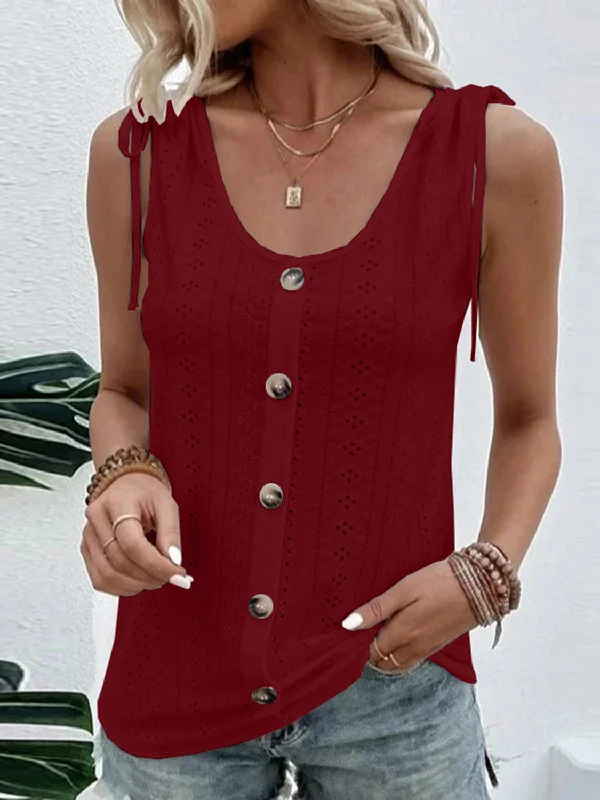 YEAR-End Clearance Full Size Scoop Neck Sleeveless Tank Top