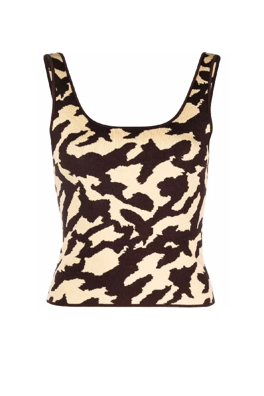 Weekend Offers That Please Nanushka Sabrina Jacquard Tank Top - Brown/ Wax