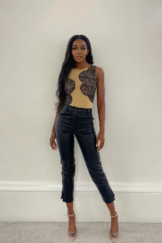 Daily Deals Storm Label Part Two Nude Mesh Bodysuit