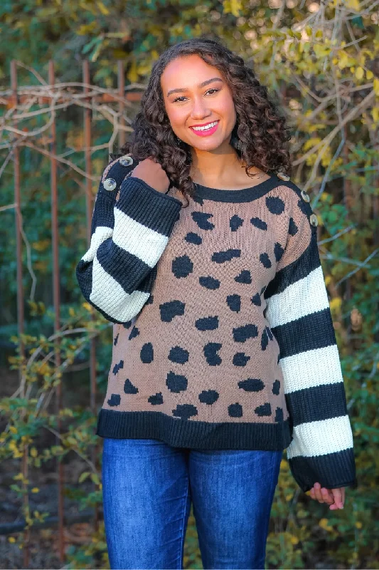 Weekend Specials You Can't Miss James Leopard Button Sweater