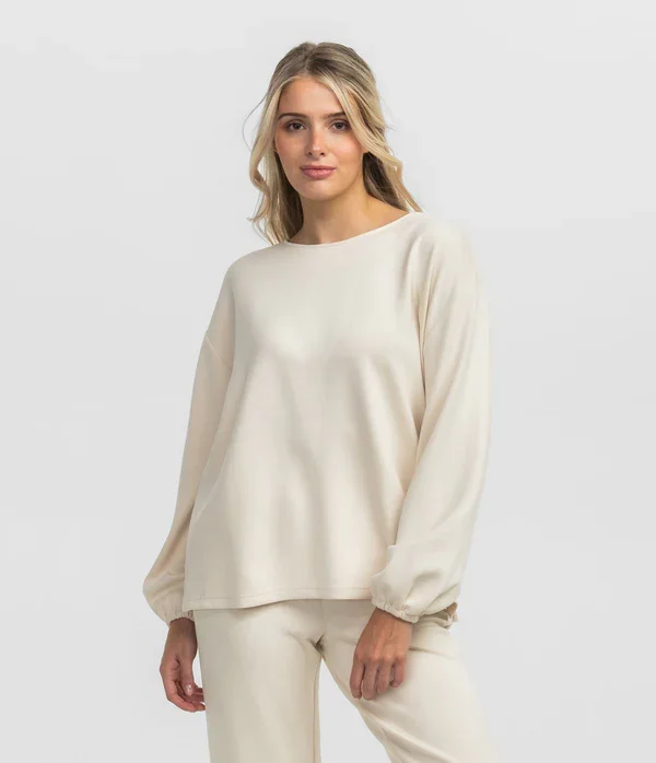 Customer Appreciation Sale Southern Shirt AstroKnit Bella Top - Off White