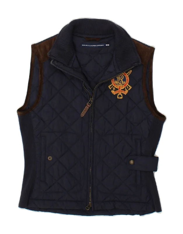 Weekend Bargains to Indulge In RALPH LAUREN Womens Quilted Gilet UK 12 Medium Navy Blue Polyester Weekend Bargains to Indulge In RALPH LAUREN Womens Quilted Gilet UK 12 Medium Navy Blue Polyester
