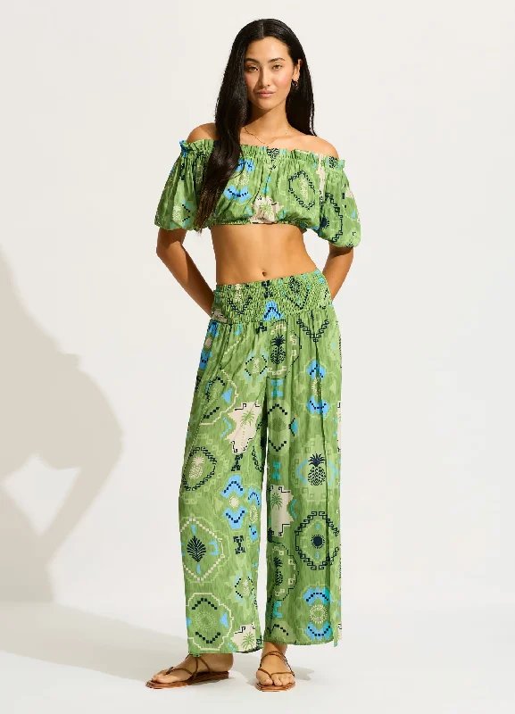 Year-End Sale Kasbah Shirring Pant - Sage