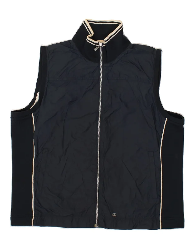 Deal Explosion CHAMPION Womens Gilet UK 18 XL Navy Blue Colourblock