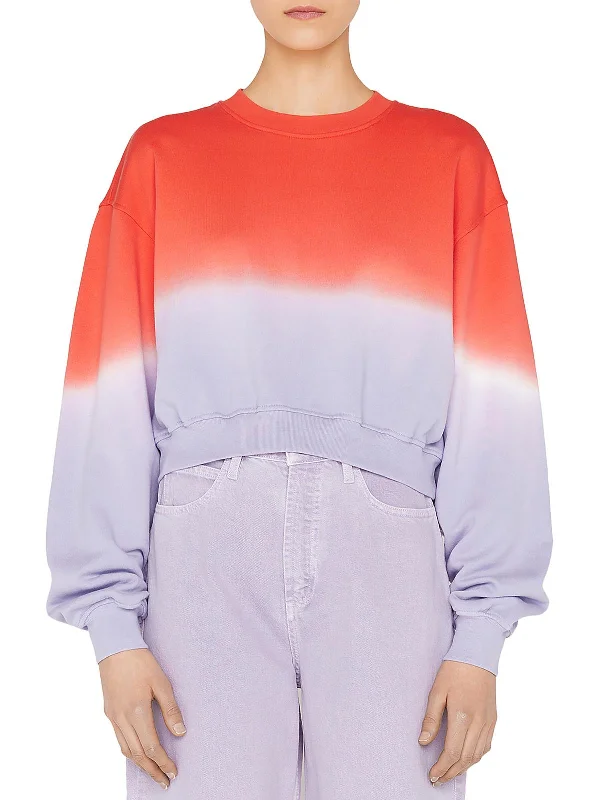 Best Deals Womens Dip-Dye Cotton Crop Sweater