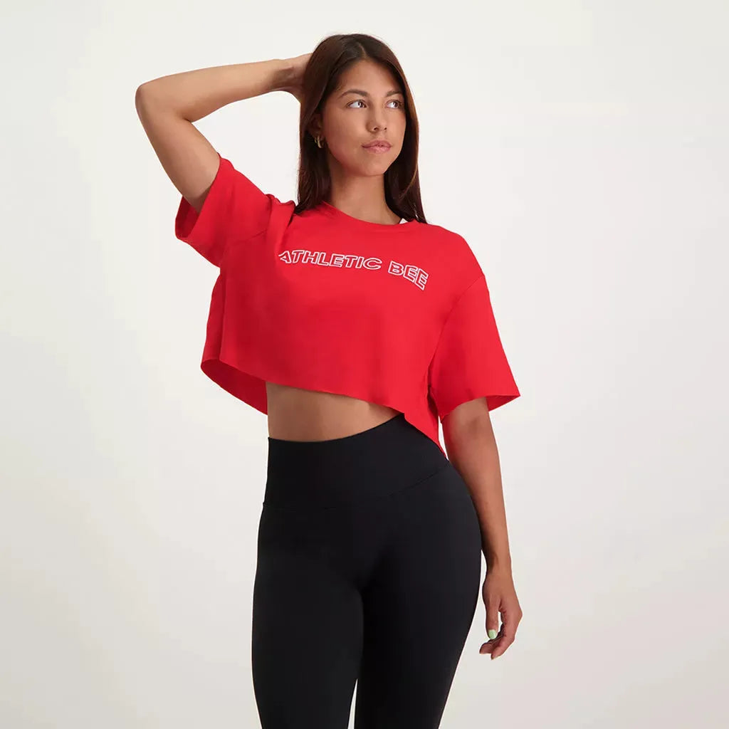 Instant Discount AB Crop Top Chili Red