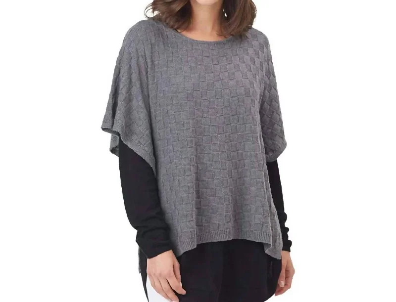 Final Sale Parker Poncho In Gray