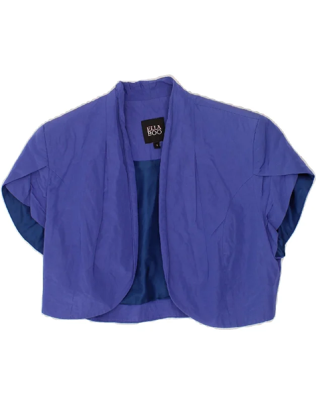 Weekend Discounts to Enjoy VINTAGE Womens Short Sleeve Bolero Jacket UK 8 Small Blue Cotton Weekend Discounts to Enjoy VINTAGE Womens Short Sleeve Bolero Jacket UK 8 Small Blue Cotton