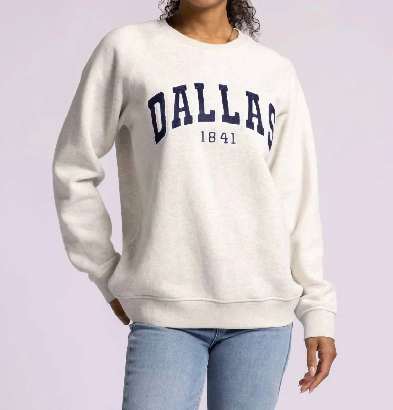 Can't Miss Dallas Sweatshirt In White