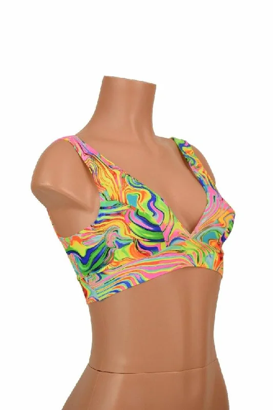 Act Fast Starlette Bralette in Neon Flux