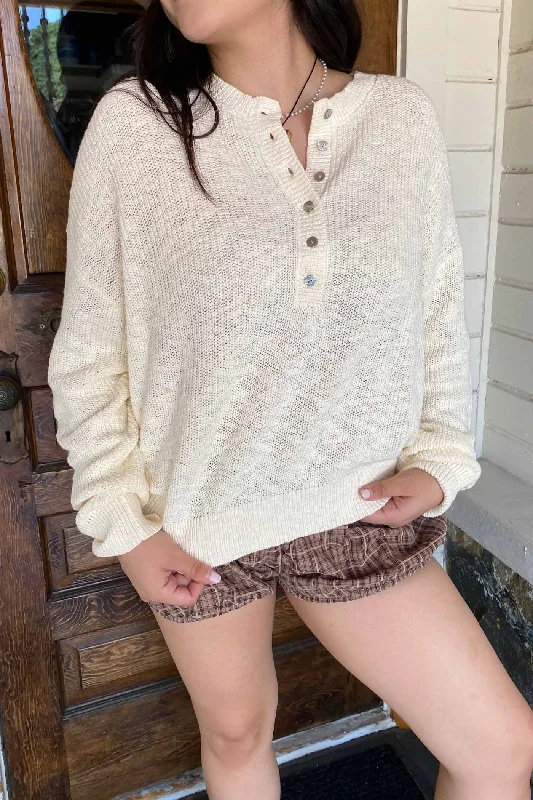 Can't Resist Knit Button Sweater by For Good