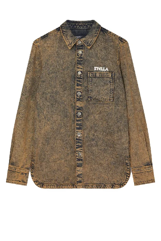 Super Sale Stella McCartney Stella Logo Denim Shirt - Marble Peach
