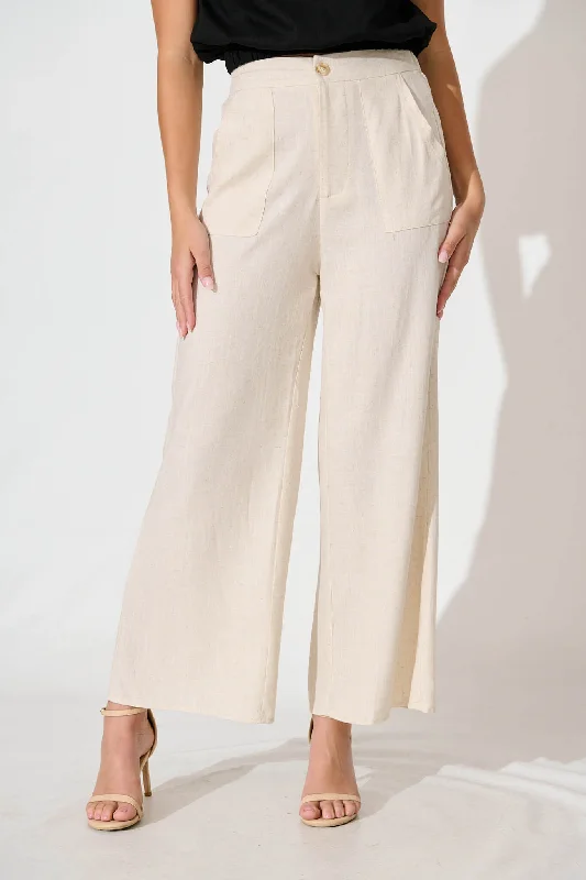 Bonus Offer Missoula Pant In Oatmeal Linen Blend