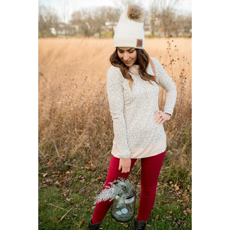 Weekend Deals That Spark Cheetah Solid Trimmed Cowl Neck