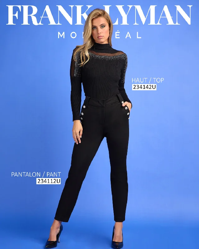 Final Offer Frank Lyman #234142U black knit top
