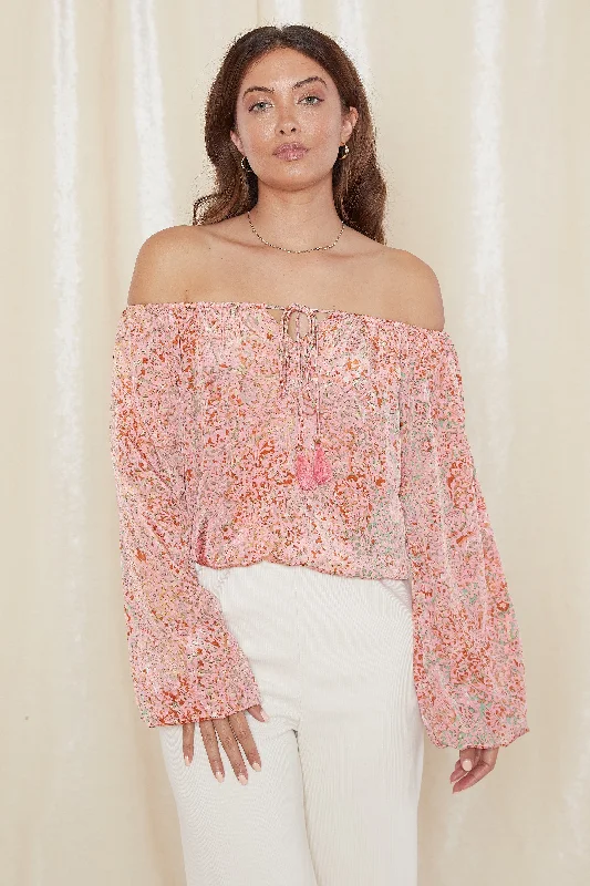 Limited Availability Salma L/S Keyhole Blouse
