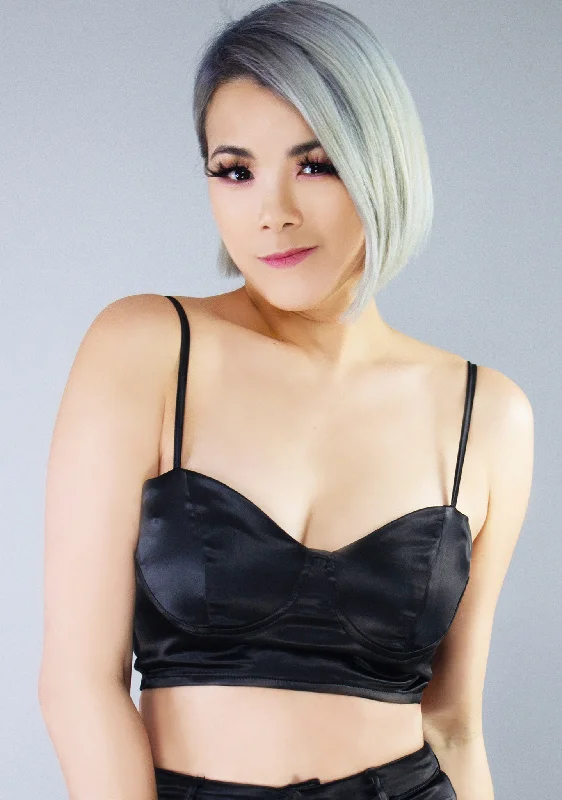 Value Deals Glamour Fest Satin Bustier Crop Top